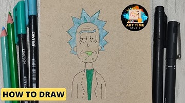 How to Draw Rick (Rick and Morty),Step by Step, Easy