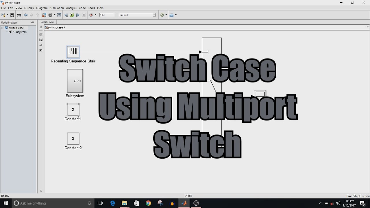 Simulink Tutorial - 15 - Switch Case Using Multiport Switch - YouTube