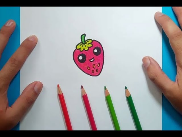 Cómo dibujar Fresas paso a paso