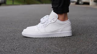 all white jordan lows