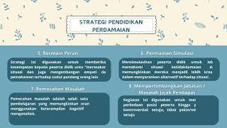 Topik 3 Ruang Kolaborasi Teaching learning approaches and strategies in peace education