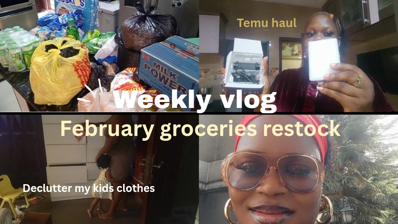 Weekly vlog/lifewithDorisT/February groceries restock/temu haul/declutter My kids clothes and more