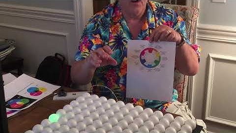 12 x 12 NeoPixel Ping Pong Ball Array (Virtual Drips -- Random Colors)