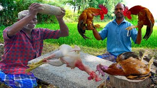 ROOSTER CHICKEN SOUP | Healthy crushed Country chicken soup recipe | food fun village