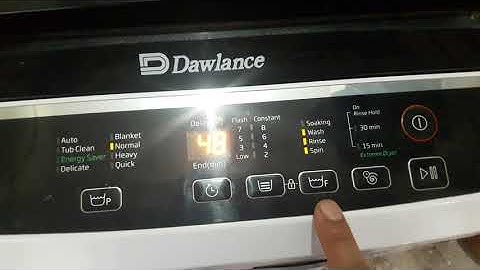 Dawlance Fully Automatic Washing Machine error E4|| How to remove error code E4 || urdu & hindi