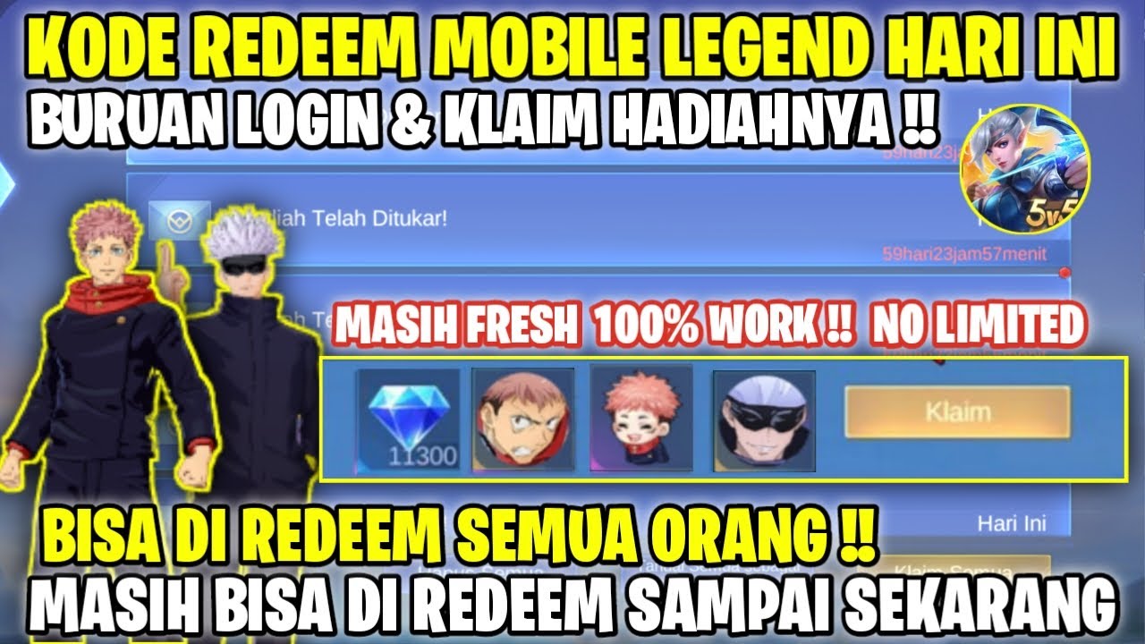 BURUAN REDEEM! KODE REDEEM ML KODE REDEEM MOBILE LEGEND TERBARU HARI ...