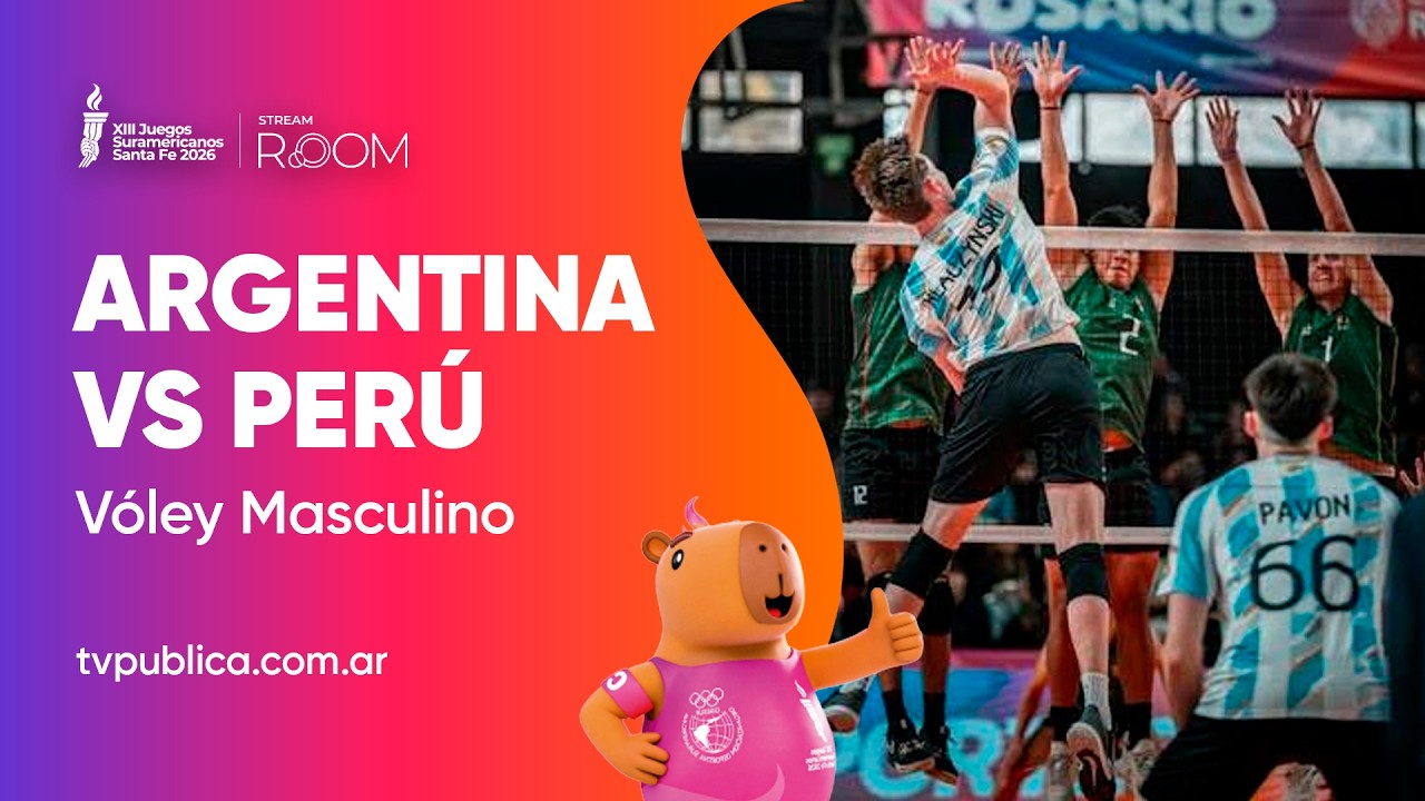 Vóley Masculino: Argentina vs Perú en los Juegos Suramericanos Santa Fe 2026