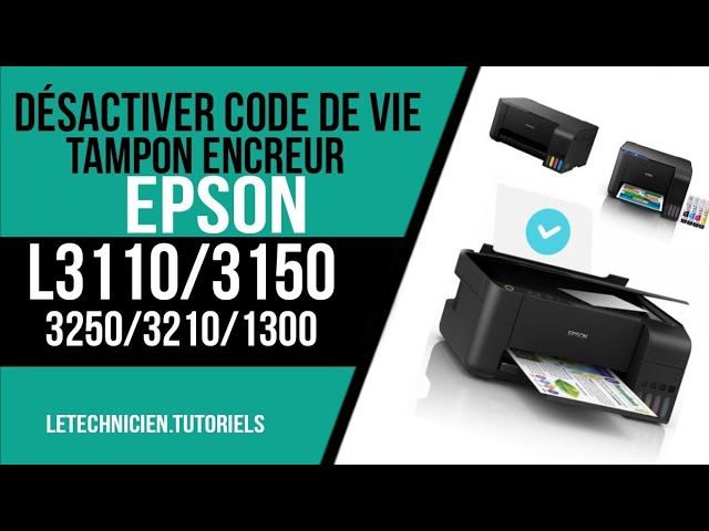 Utilitaire SSC epson service pour remettre le compteur de votre ...