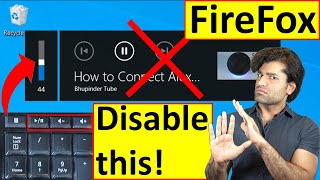 How to remove volume pop up overlay FireFox Windows