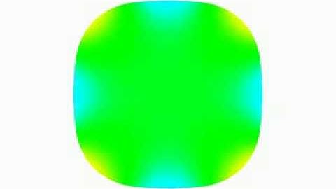 Freely oscillating 2D droplet in zero gravity (4 modes)