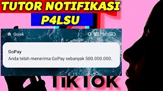 CARA MEMBUAT NOTIFIKASI GOPAY PALSU || CUMA 2 MB LANGSUNG BERHASIL