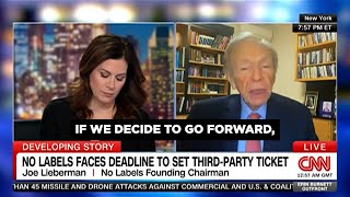 Joe Lieberman on CNN Discussing No Label's Upcoming Delegate Call
