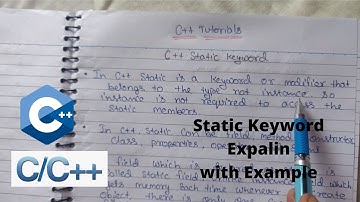 What is static keyword in C++ ?  OOPs Concept in Hindi - Kailash Joshi Tutorials - 72
