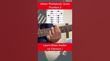 How to play minor pentatonic scale position 3 on guitar #shorts
