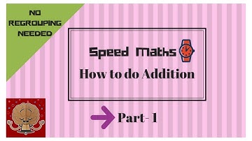 Class 1 maths for kids - Fast Addition part1 | Vedic Maths Addition for kids| Easy Maths tricks
