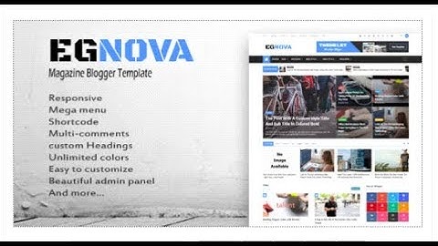 Egnova - News & Magazine Responsive Blogger Template | Themeforest Download
