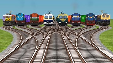 8+Trains Are Always Available Railroad ❤️‍🔥 Crossing Runn || Bumpy Forked Tracks 