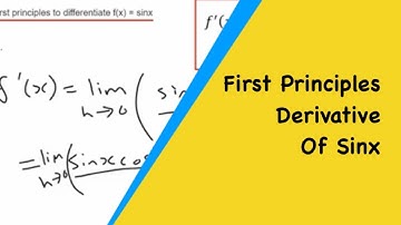 How To Differentiate Sinx Using First Principles Formula (Proving Sin x Differentiates To Cos x).