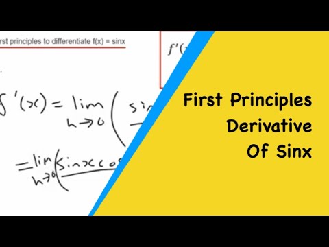 How To Differentiate Sinx Using First Principles Formula (Proving Sin x ...