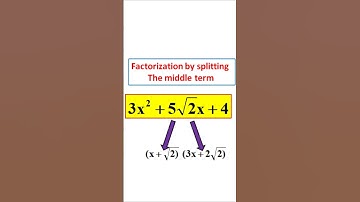 Factorization by splitting the middle term