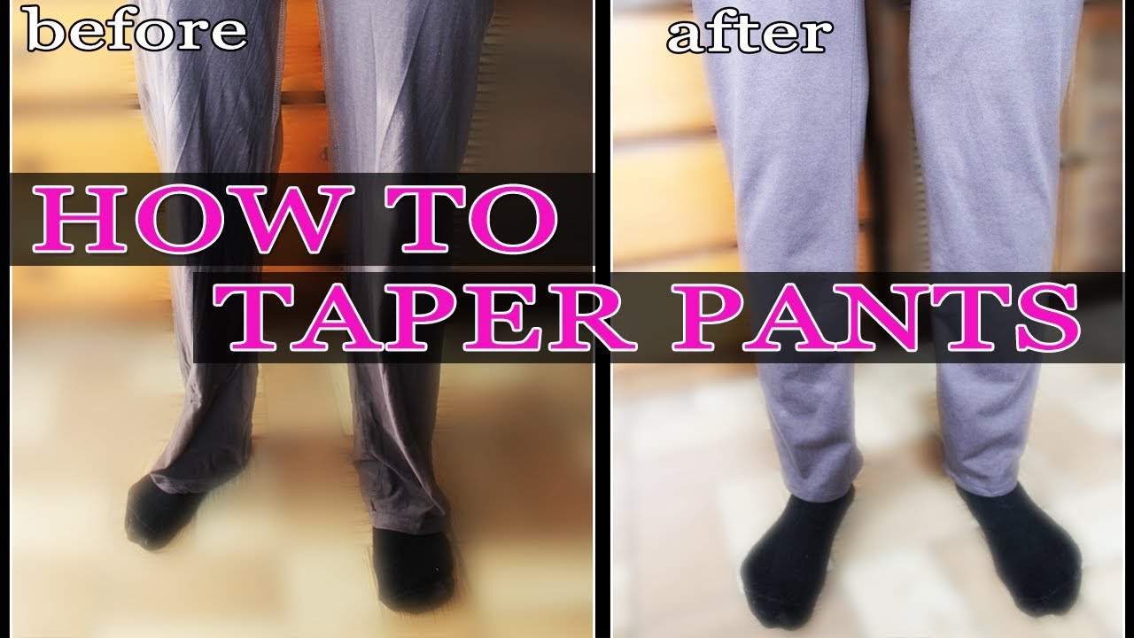 How to taper and shorten your pants - DIY 14 - YouTube