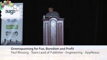 Surge 2015 -  Paul Khuong - Greenspunning for fun, boredom and profit
