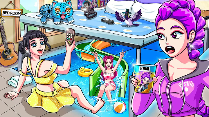 Kpop Demon Hunters: HUNTRIX Built a SECRET POOL In My House | KPop Demon Hunters Animation