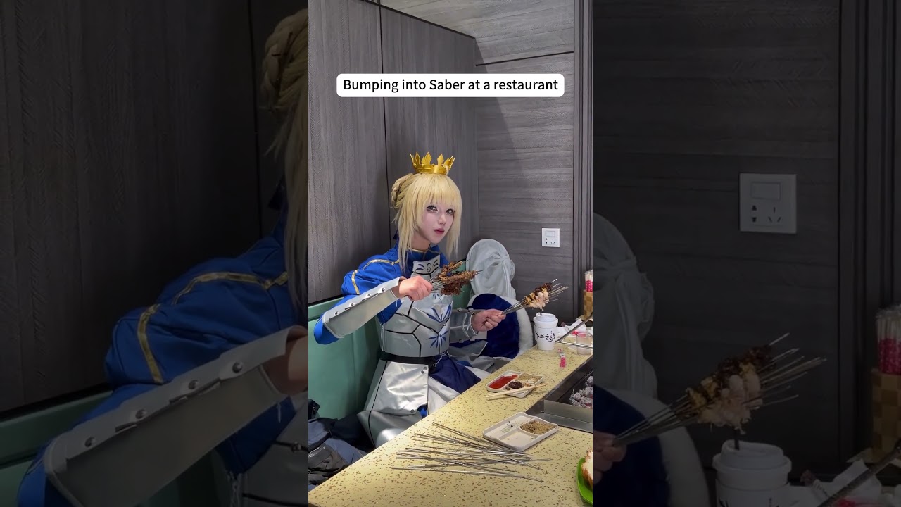 Bumping into Saber #anime #game #fyp #fate #fgo #saber #cos #cosplay #cosplayer #girl #cosplaygirl