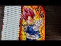 Drawing Vegeta Super Saiyan God Power and Pride