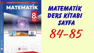 8.Sinif Matemati̇k Ders Ki̇tabi Sayfa 84-85 Aliştirmalar 8.Sinif Sonuç Yayinlari
