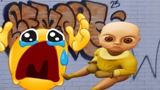 cuidando do bebê com cara de bunda (baby in yellow)