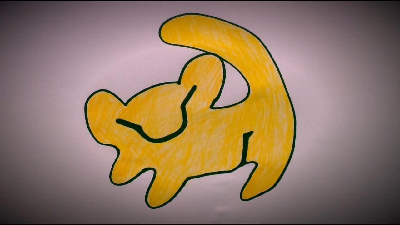How to draw the lion king simba logo ️ ️ ️ | Fun and easy drawings for