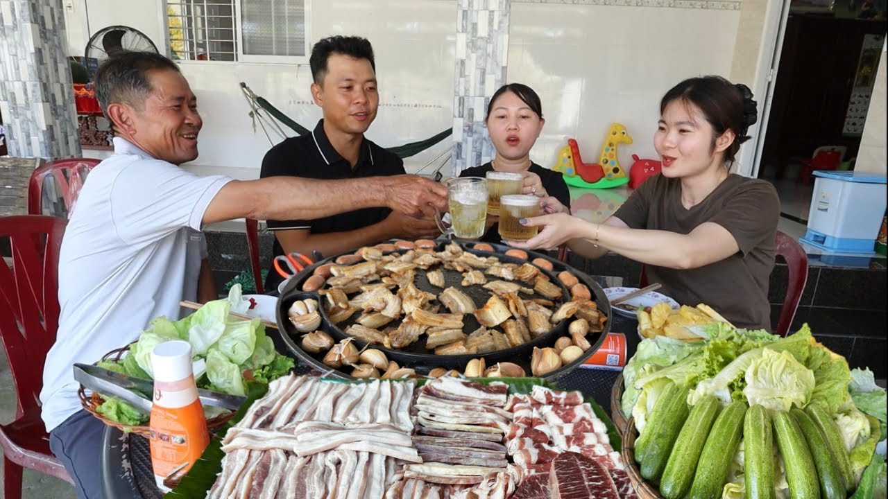 V493. Thịt Nướng Chảo - Buổi tiệc tất niên cuối năm của gia đình.