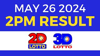2pm Lotto Result Today May 26 2024 | PCSO Swertres Ez2