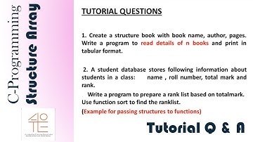 Tutorial on Array of Structures ~~C Programming