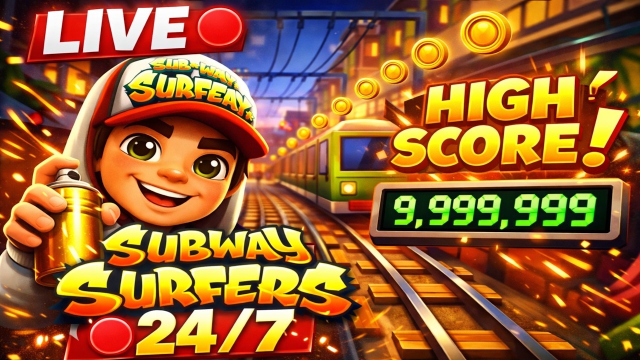 🔴 LIVE • Subway Surfers Endless Run | Non-Stop High Score Challenge | 24/7 Live