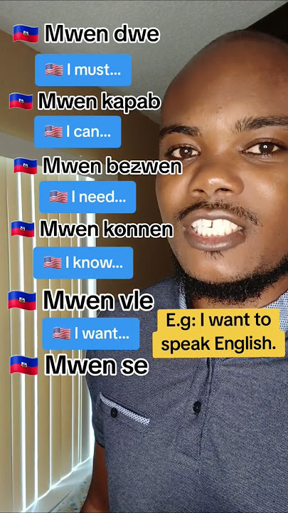 Haitian Creole VS american English #englishlearning #english #learningenglish #englishvocabulary
