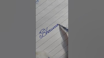 cursive name writing, #bhawna #name
