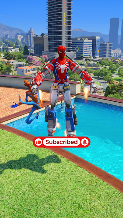 GTA-V Chintu make a swimming pool #shorts #gta5 #ironman