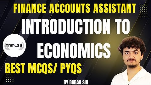 Introduction to Economics - Important MCQs || Finance Accounts Assistant JKSSB JKPSC Exams