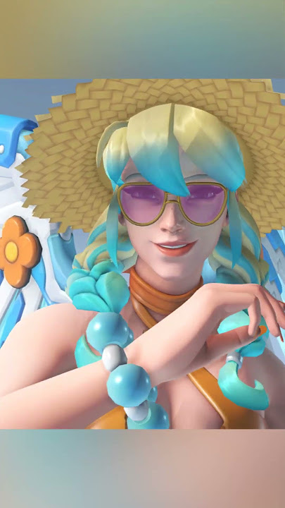 *NEW* Poolside Mercy skin is here 😊 #overwatch #overwatch2 #gaming #ow2 #overwatchclips