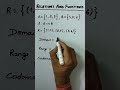 #domain #range #codomain #relationsandfunctionsclass11