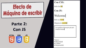 Efectos de máquina de escribir con JavaScript