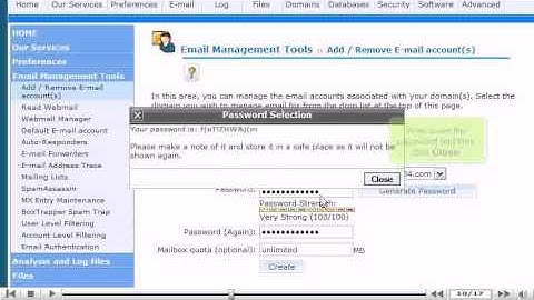 How to create a POP email account in cPanel