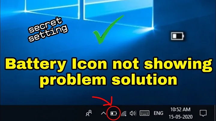 Battery Icon is not showing in taskbar | in hindi [windows 10/8/7]