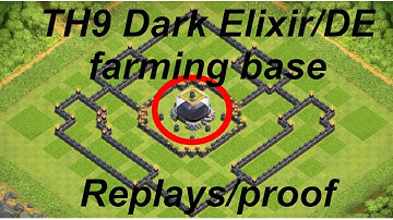 Clash of Clans- TH9 Dark Elixir(DE) Farming/protection base 2017 + REPLAYS/PROOF.