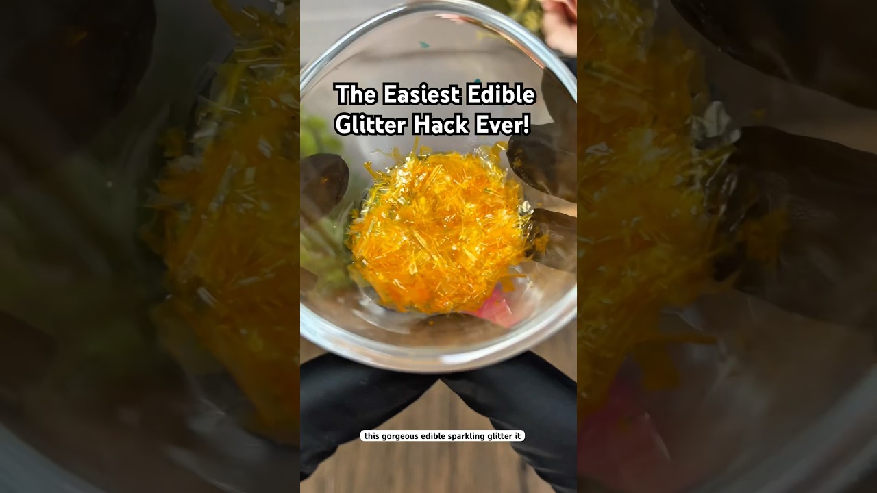 2-Ingredient Edible Sparkle Recipe (No Gelatin, No Rice Paper!) 