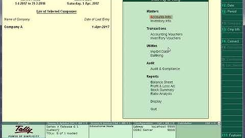 New user & Password in Tally ERP9