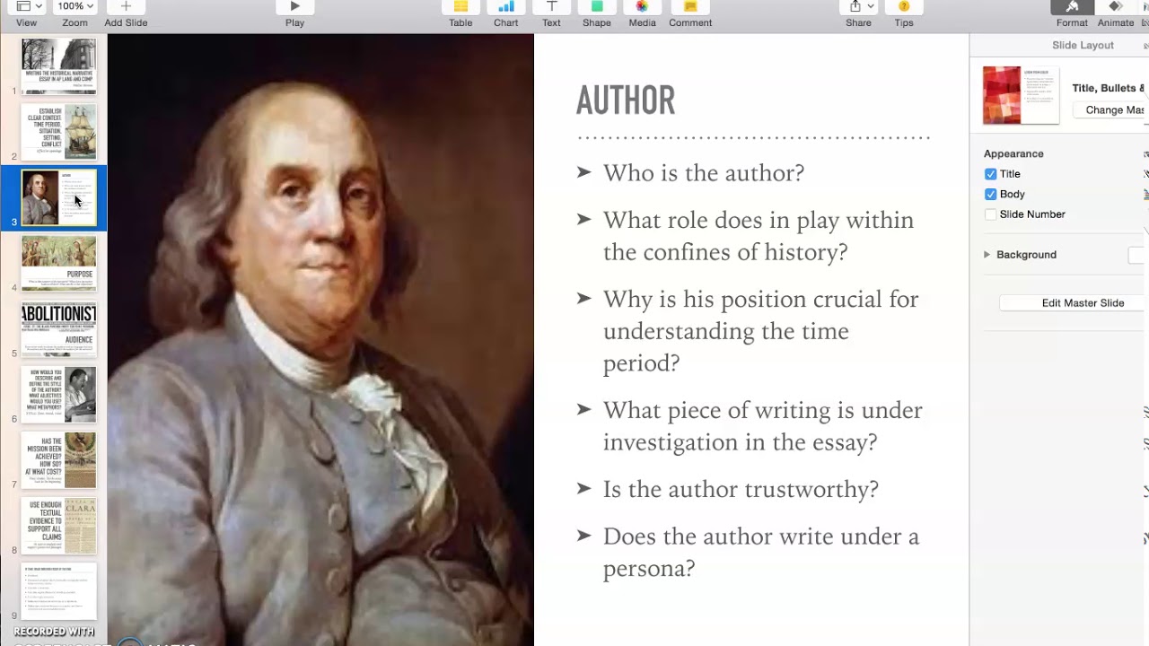 historical narrative essay examples