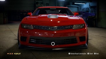 Need for Speed Payback Chevrolet Camaro Z28 Customization Gameplay